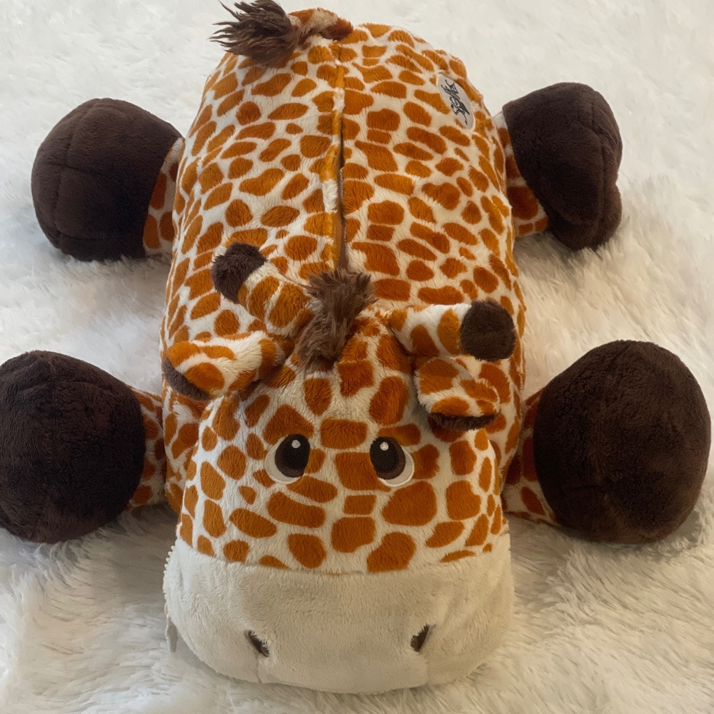 Stuffies Sky‎ the Giraffe Plush Stuffed Animal Secret Hidden Pockets Pillow 20”